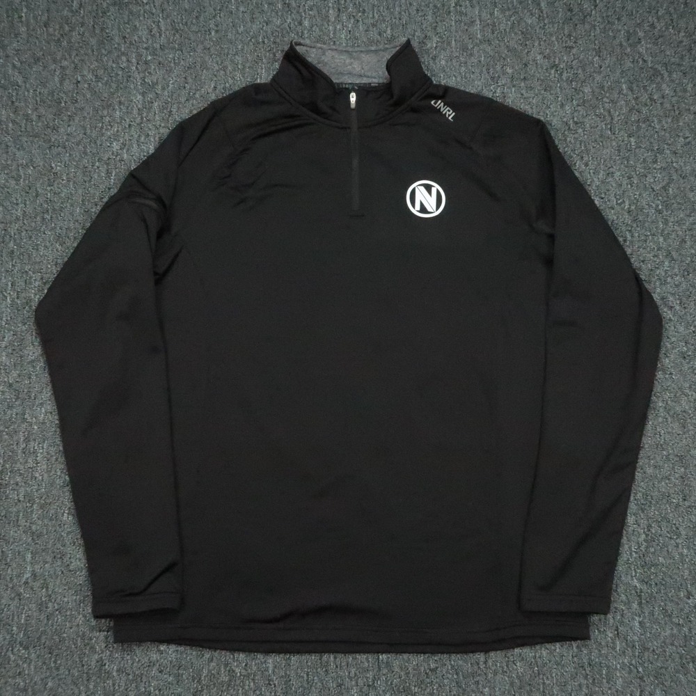 UNRL Pullover Mens Large Black Quarter Zip Performance Elite Line Stretch Envy
